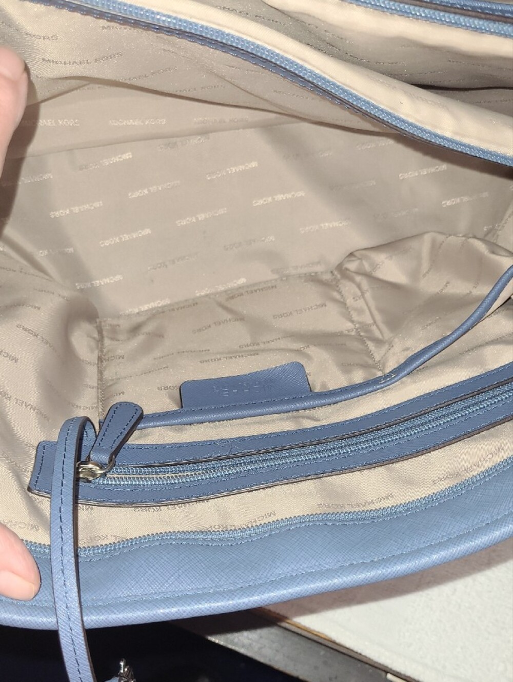 Michael Kors Slate Blue Chain-Detail Tote - Picture 6 of 13